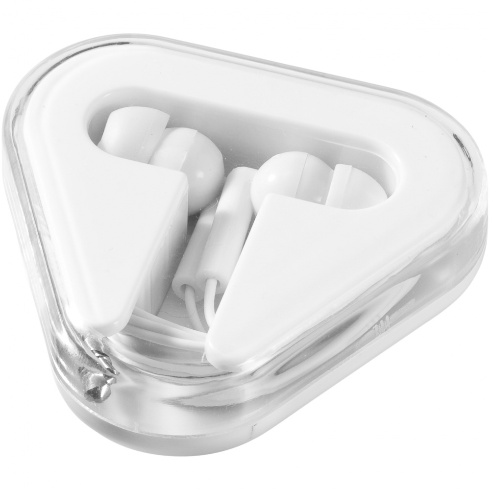 Logo trade promotional merchandise picture of: Rebel earbuds, white