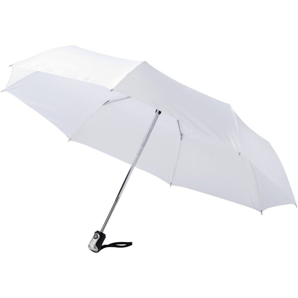 Logotrade promotional gifts photo of: 21.5" Alex 3-Section auto open and close umbrella, white