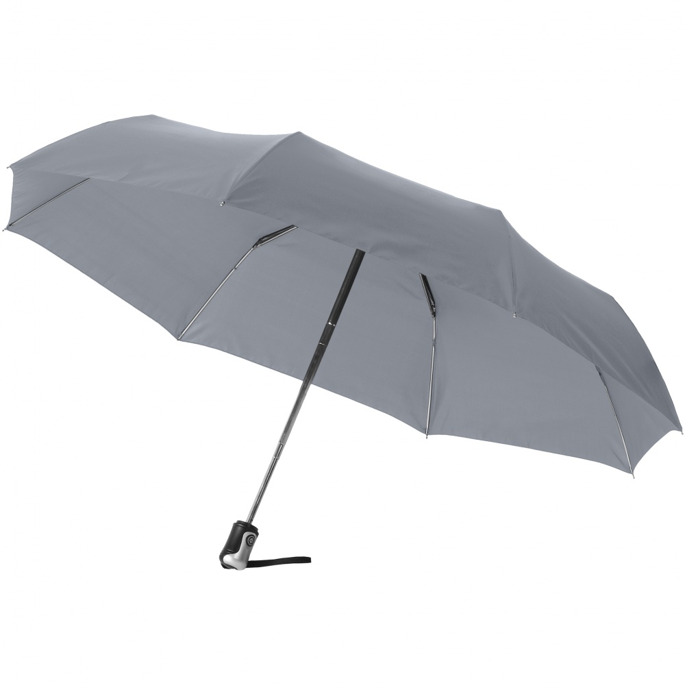 Logotrade promotional gift picture of: 21.5" Alex 3-section auto open and close umbrella, grey