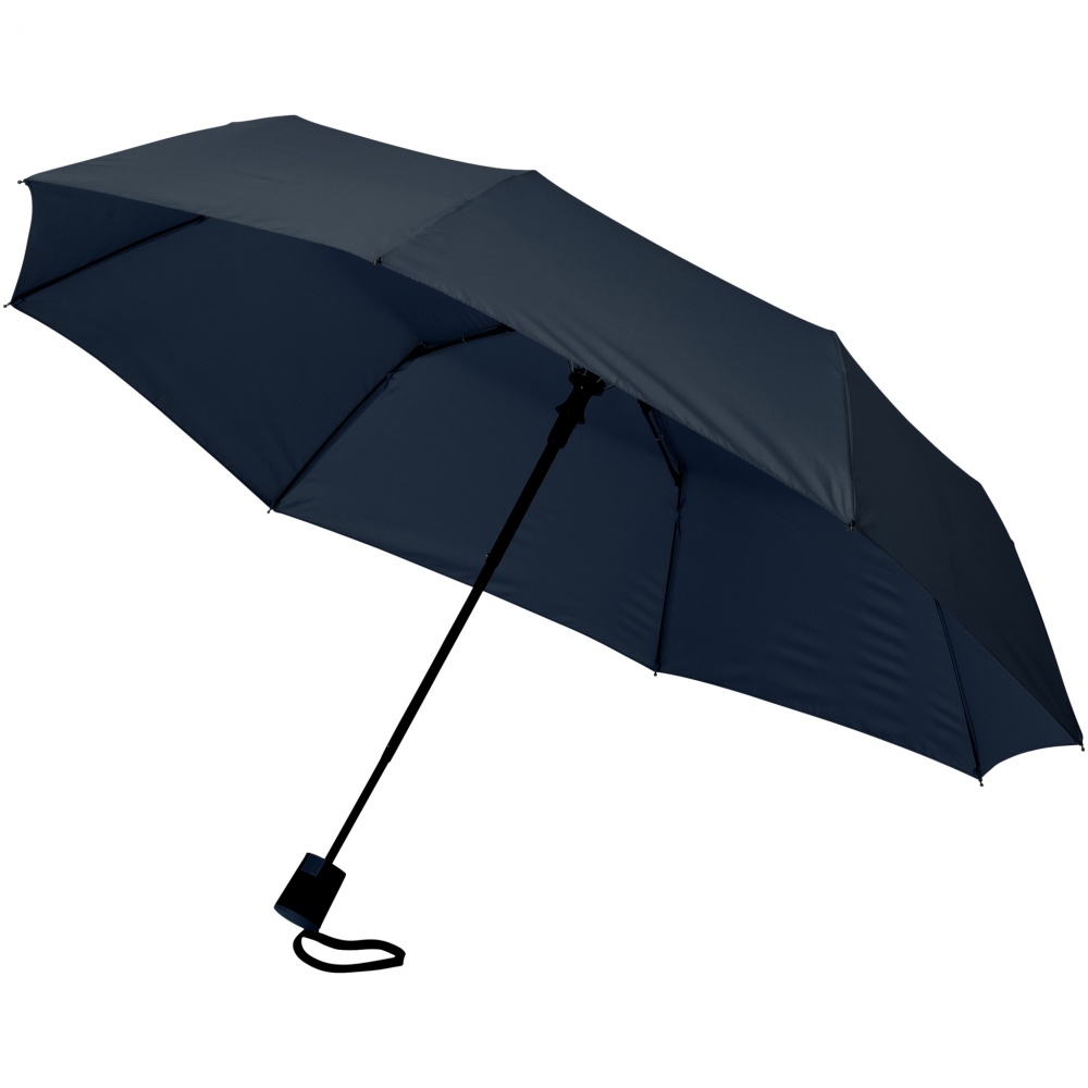 Logotrade business gift image of: 21" 3-section Wali  auto open umbrella, navy