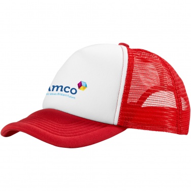 Logo trade promotional items image of: Trucker 5-panel cap, red