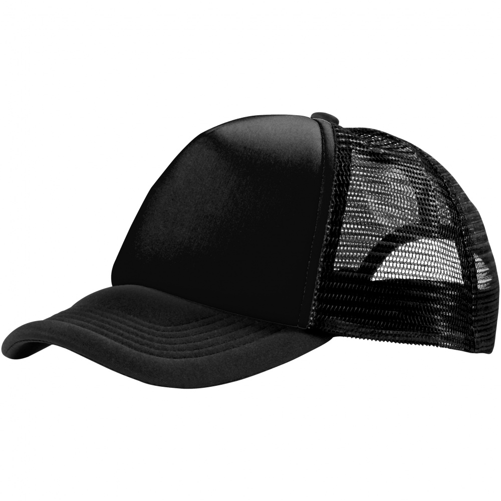 Logo trade promotional gifts picture of: Trucker 5-panel cap, black