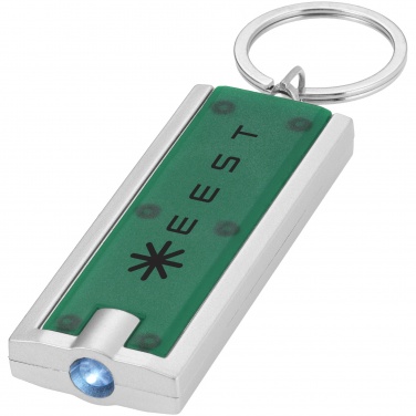 Logotrade promotional merchandise image of: Castor LED keychain light, green