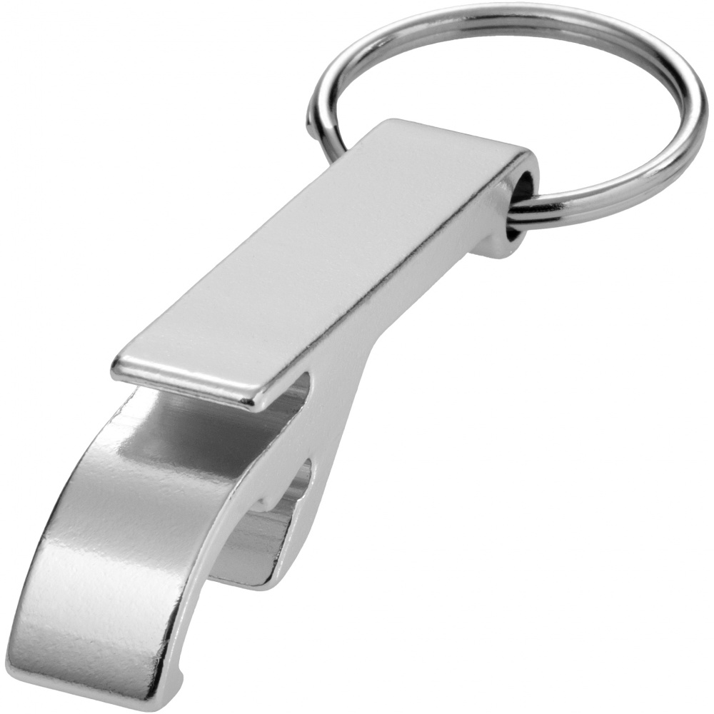 Logotrade advertising product image of: Tao alu bottle and can opener key chain, silver