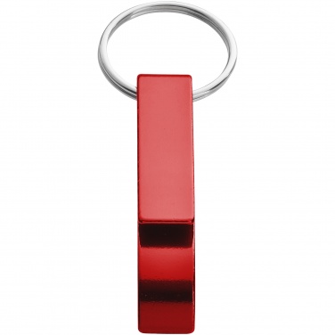 Logotrade advertising products photo of: Tao alu bottle and can opener key chain, red