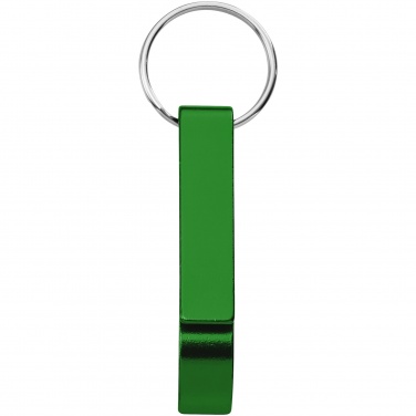 Logo trade corporate gifts picture of: Tao alu bottle and can opener key chain, green