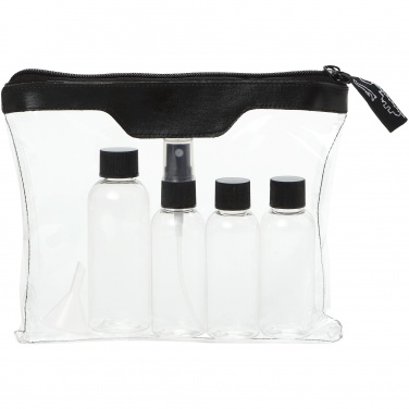 Logo trade promotional products picture of: Munich airline approved travel bottle set, black