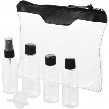 Logo trade promotional items picture of: Munich airline approved travel bottle set, black