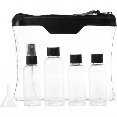 Logo trade promotional merchandise photo of: Munich airline approved travel bottle set, black