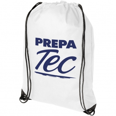 Logo trade promotional merchandise photo of: Evergreen non woven premium rucksack eco, white