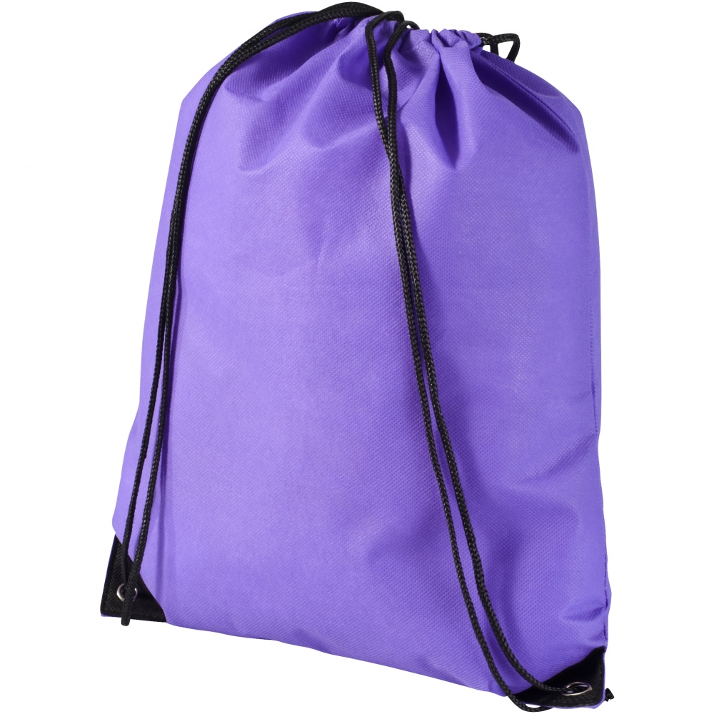 Logo trade promotional gifts image of: Evergreen non woven premium rucksack eco, purple