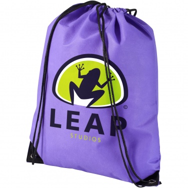 Logo trade corporate gifts image of: Evergreen non woven premium rucksack eco, purple