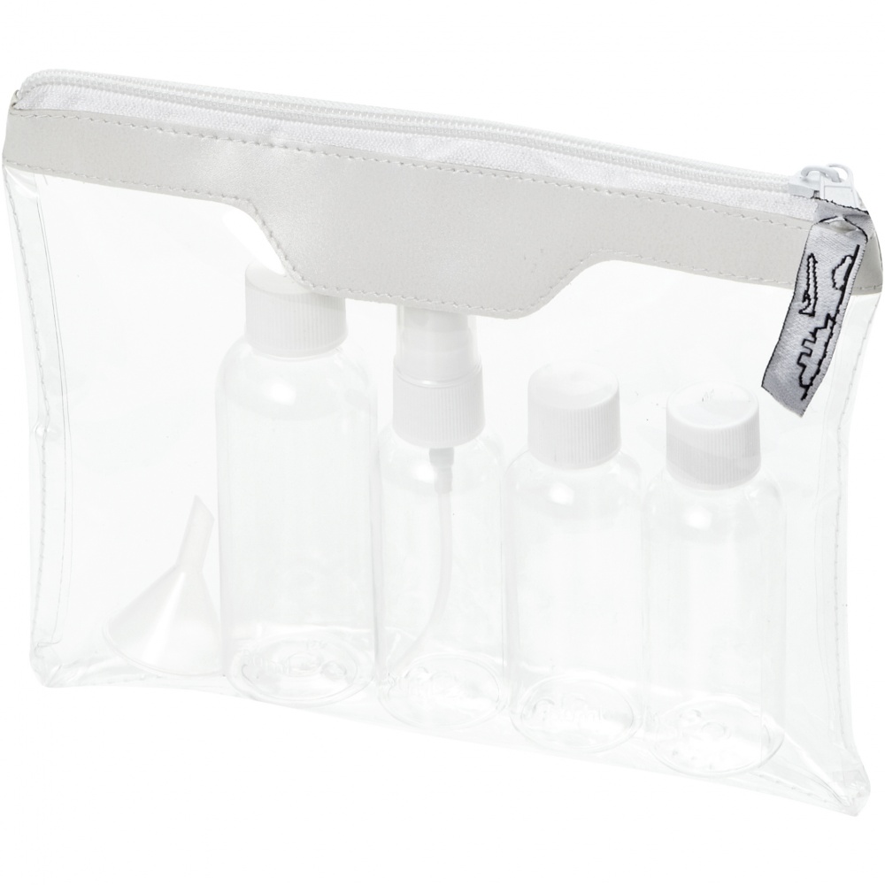 Logotrade promotional item image of: Munich airline approved travel bottle set, white