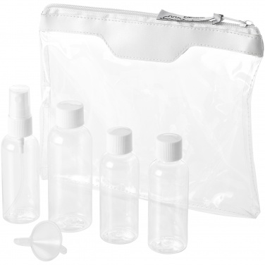 Logo trade promotional merchandise picture of: Munich airline approved travel bottle set, white