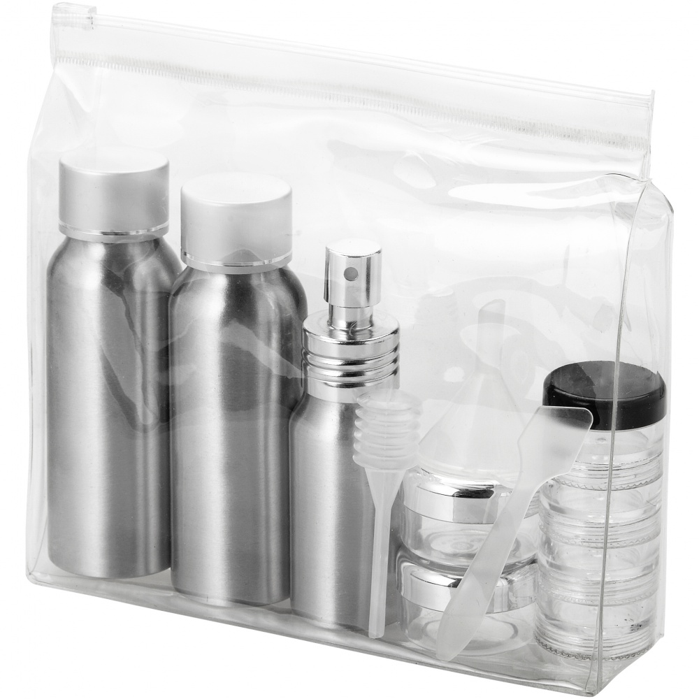 Logo trade promotional giveaway photo of: Frankfurt airline approved alu travel bottle set