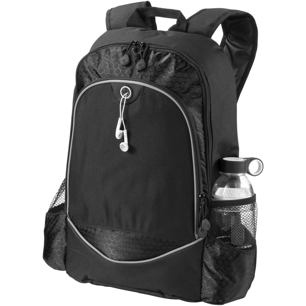 Logo trade corporate gifts picture of: Benton 15" laptop backpack, black