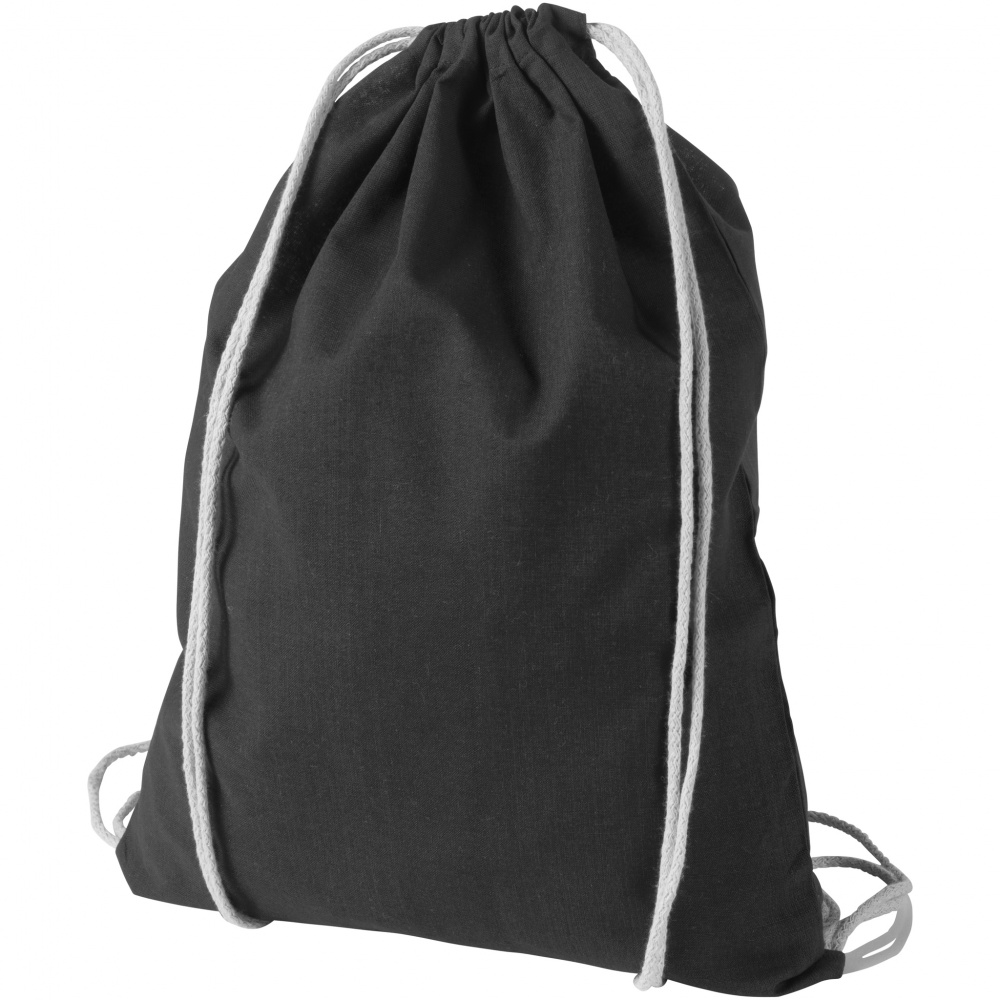 Logotrade promotional gift picture of: Oregon cotton premium rucksack, black