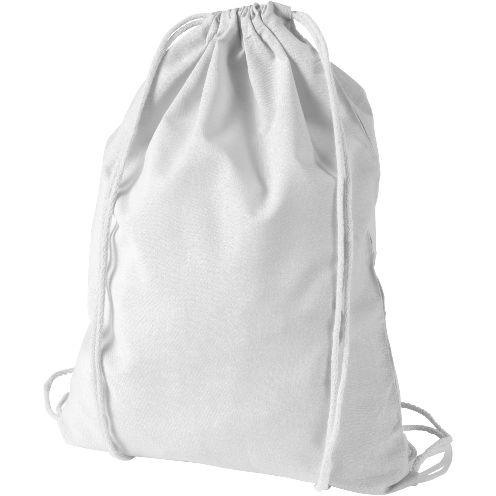 Logo trade promotional item photo of: Oregon cotton premium rucksack, light grey