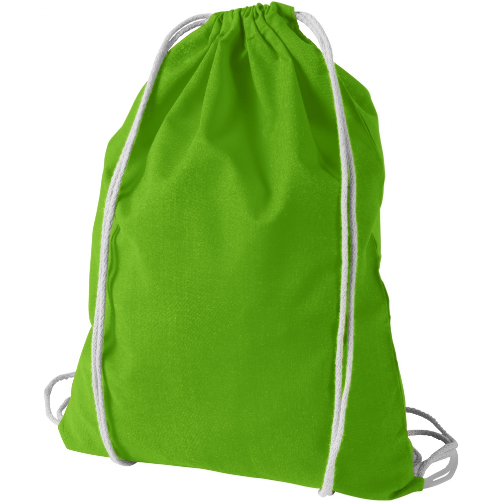 Logotrade advertising product image of: Oregon cotton premium rucksack, light green