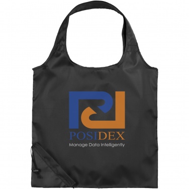 Logo trade promotional giveaways image of: Folding shopping bag Bungalow, black color