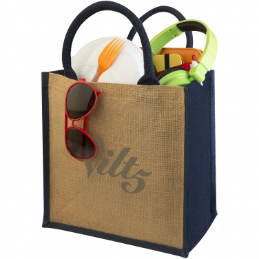 Logo trade promotional items picture of: Chennai jute gift tote, dark blue