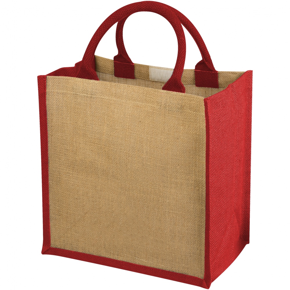 Logotrade promotional products photo of: Chennai jute gift tote, red