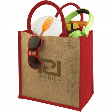 Logotrade promotional item picture of: Chennai jute gift tote, red