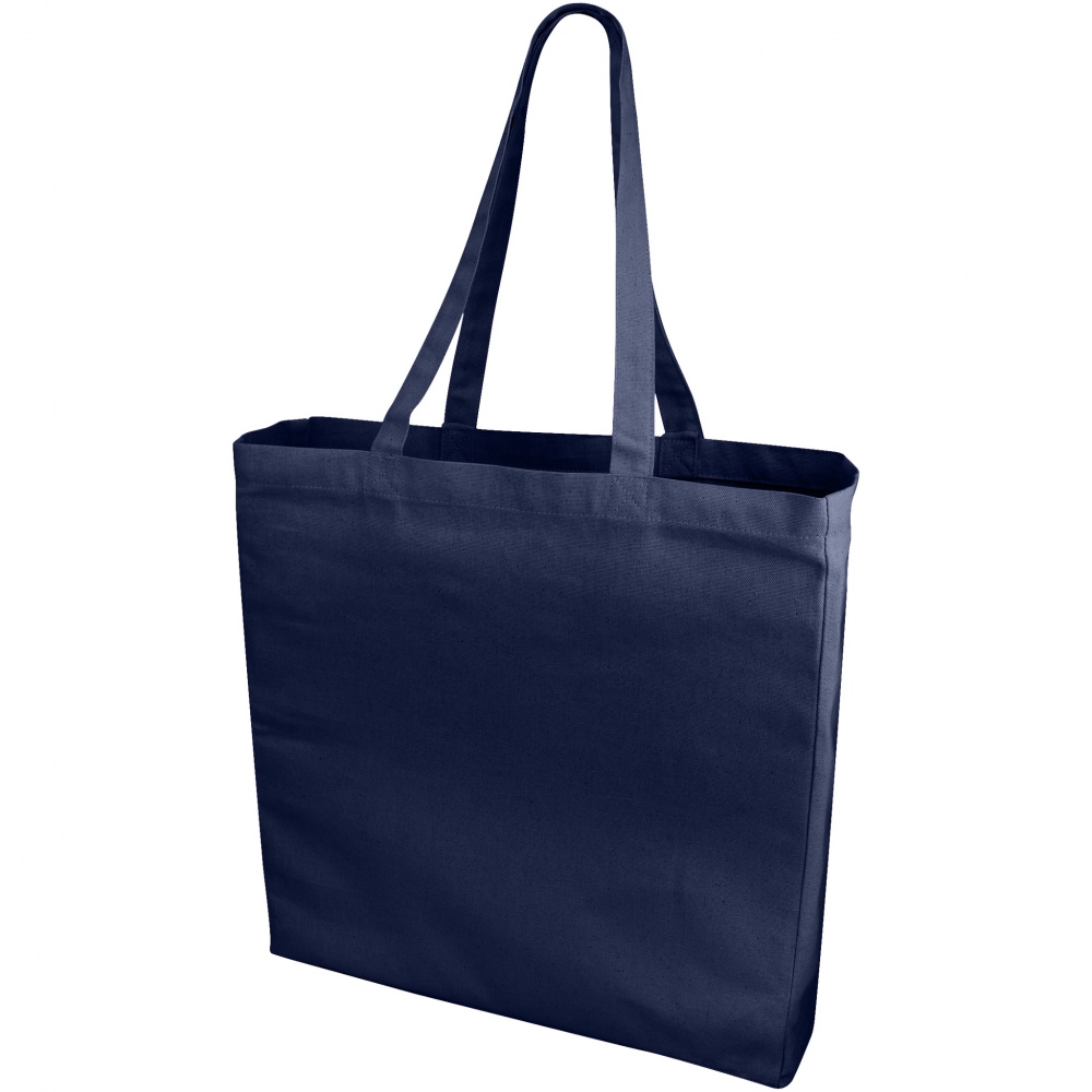 Logo trade promotional giveaway photo of: Odessa cotton tote, navy