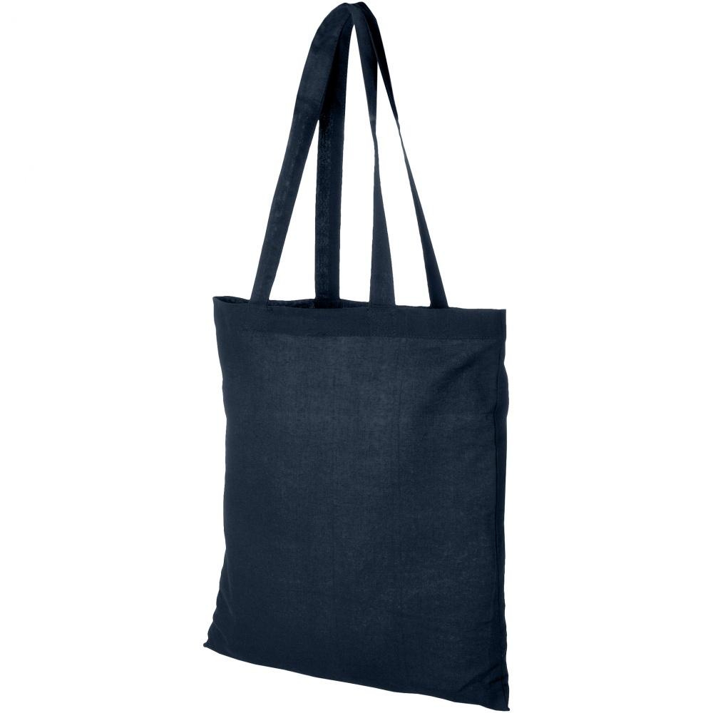 Logo trade promotional gifts image of: Madras Cotton Tote, dark blue