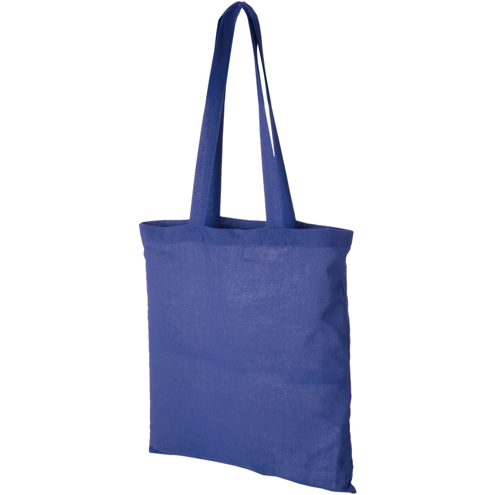 Logo trade advertising products image of: Madras Cotton Tote, blue