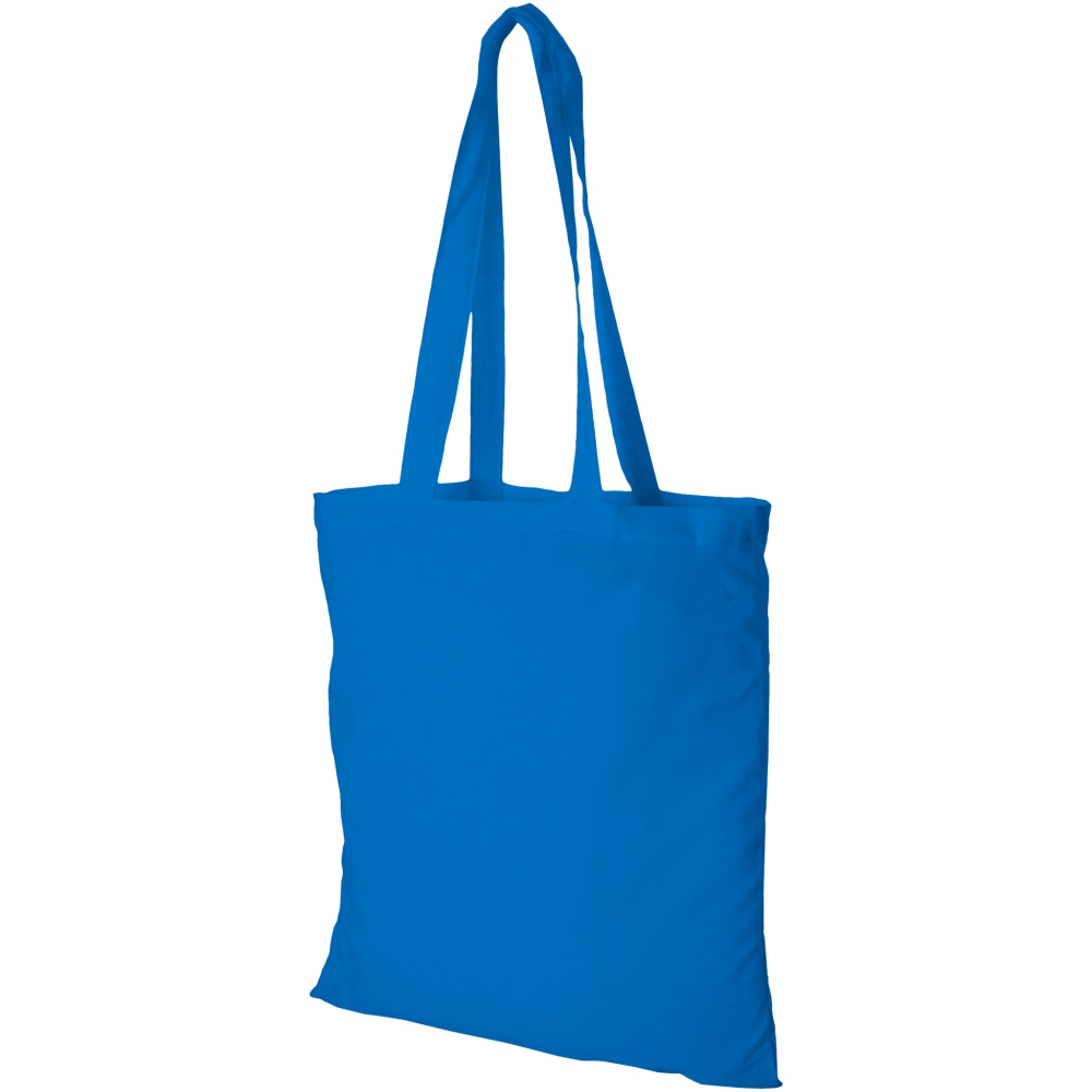 Logotrade advertising product image of: Madras Cotton Tote, light blue