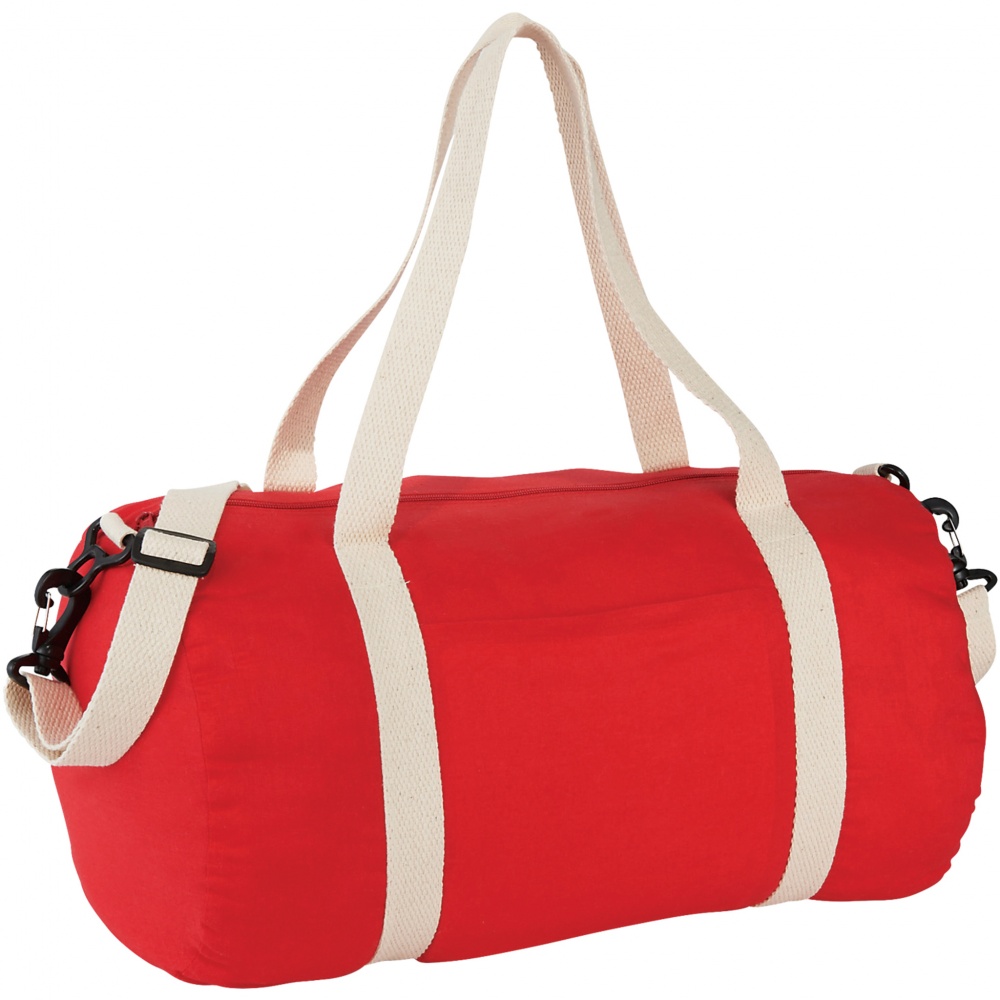 Logotrade business gifts photo of: Cochichuate cotton barrel duffel bag, red