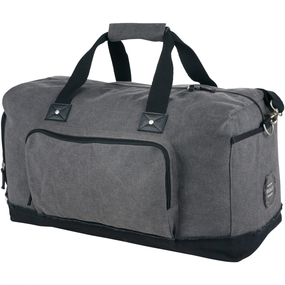 Logotrade promotional item image of: Hudson weekend travel duffel bag, heather grey