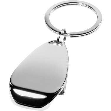 Logo trade promotional gift photo of: Bottle opener key chain, silver