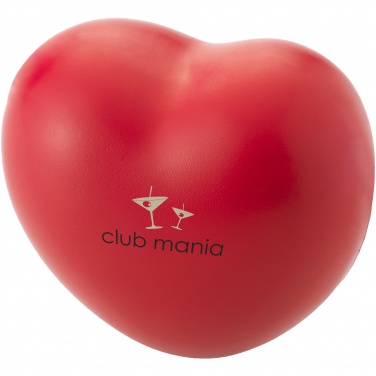 Logo trade promotional gift photo of: Heart shaped stress reliever, red