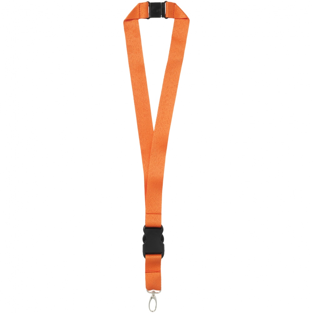 Logo trade promotional giveaways picture of: Yogi lanyard with detachable buckle, orange