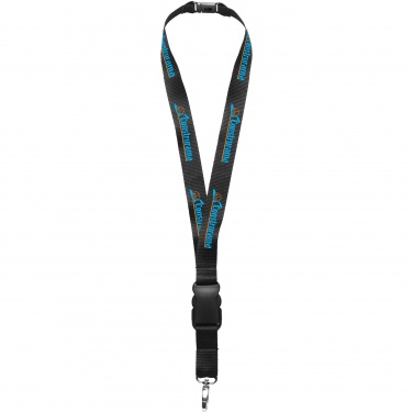 Logo trade promotional products picture of: Yogi lanyard with detachable buckle, black