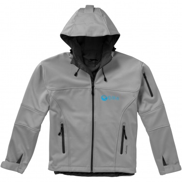 Logo trade corporate gifts image of: Match softshell jacket, grey