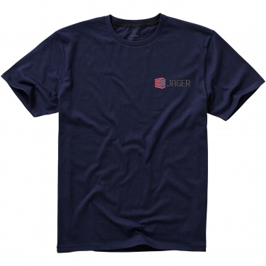 Logo trade business gifts image of: Nanaimo short sleeve T-Shirt, navy