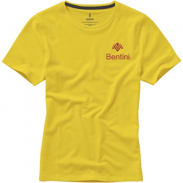 Logo trade promotional merchandise image of: Nanaimo short sleeve ladies T-shirt, yellow