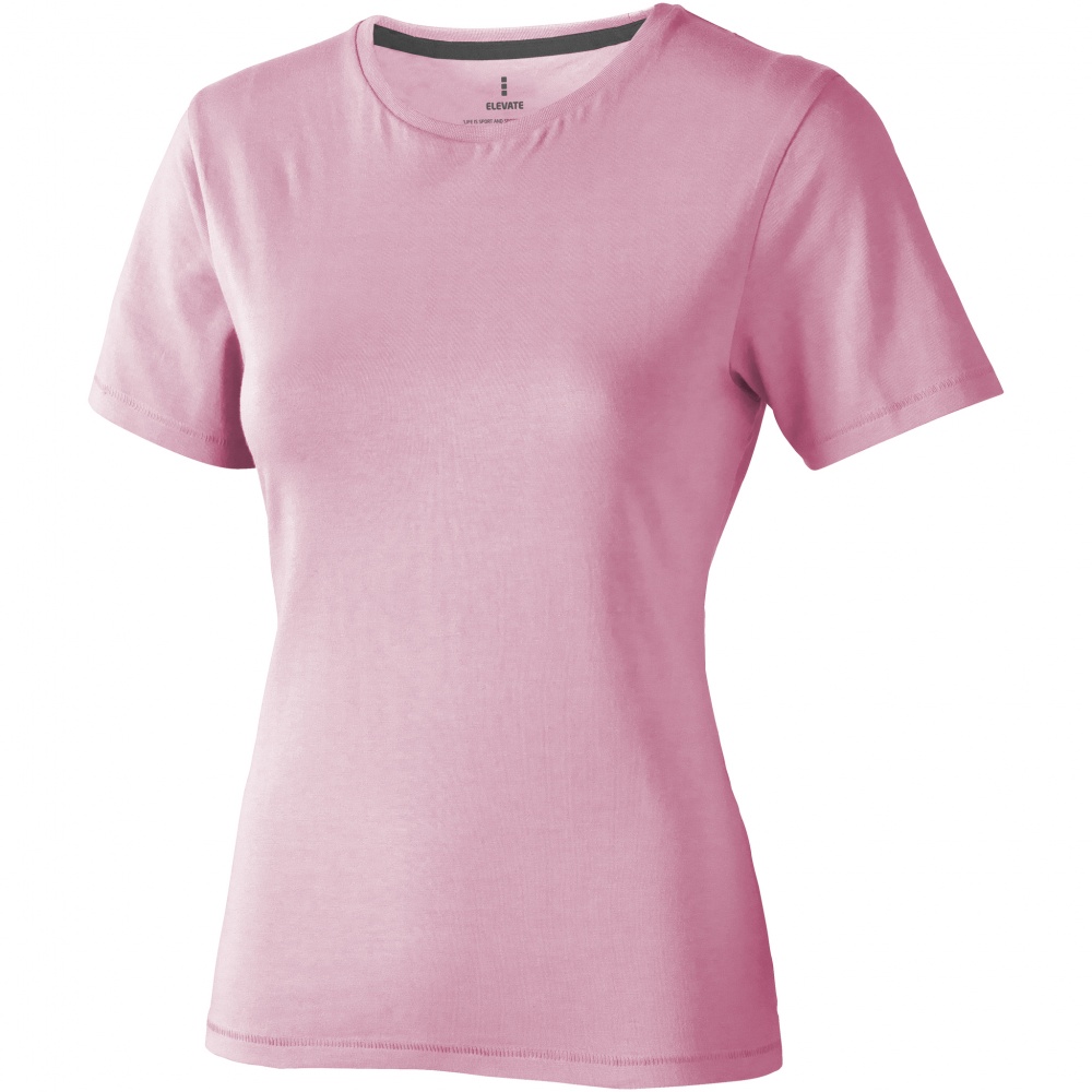 Logo trade advertising products image of: Nanaimo short sleeve ladies T-shirt, light pink