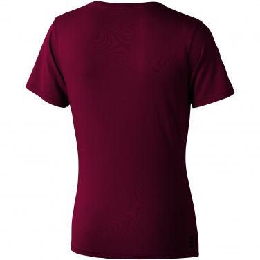 Logo trade advertising products picture of: Nanaimo short sleeve ladies T-shirt, dark red