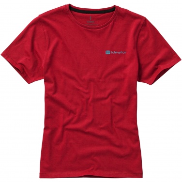 Logo trade promotional giveaways image of: Nanaimo short sleeve ladies T-shirt, red