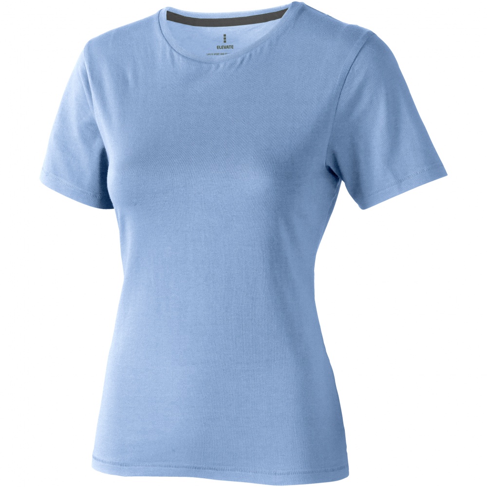 Logotrade promotional item picture of: Nanaimo short sleeve ladies T-shirt, light blue