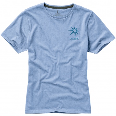 Logo trade corporate gifts picture of: Nanaimo short sleeve ladies T-shirt, light blue