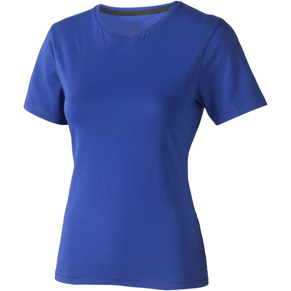 Logo trade promotional gifts picture of: Nanaimo short sleeve ladies T-shirt, blue