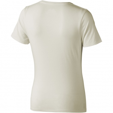 Logo trade promotional items image of: Nanaimo short sleeve ladies T-shirt, light grey