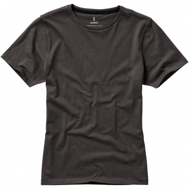 Logo trade promotional products picture of: Nanaimo short sleeve ladies T-shirt, dark grey