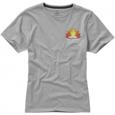 Logo trade promotional giveaways image of: Nanaimo short sleeve ladies T-shirt, grey