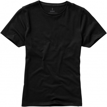 Logo trade promotional giveaway photo of: Nanaimo short sleeve ladies T-shirt, black